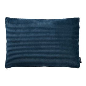 Fløjl sofapude 60x40 cm - Frigg - Mørkblå