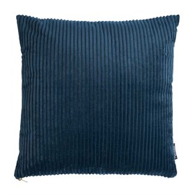 Fløjl sofapude 45x45 cm - Frigg - Mørkblå