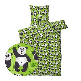 Børne sengetøj 140x200 cm - Panda - ProSleep Kids