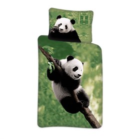 Junior sengetøj 100x140 cm - Dyremotiv med Panda